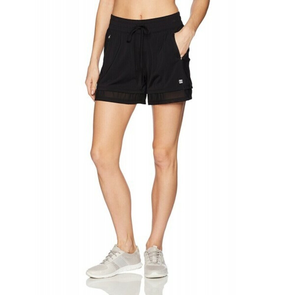 Ivanka Trump Women's Double Layered Mesh Short In Black Size S - Picture 4 of 6